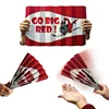 Promotional folding paper banner fan clapper