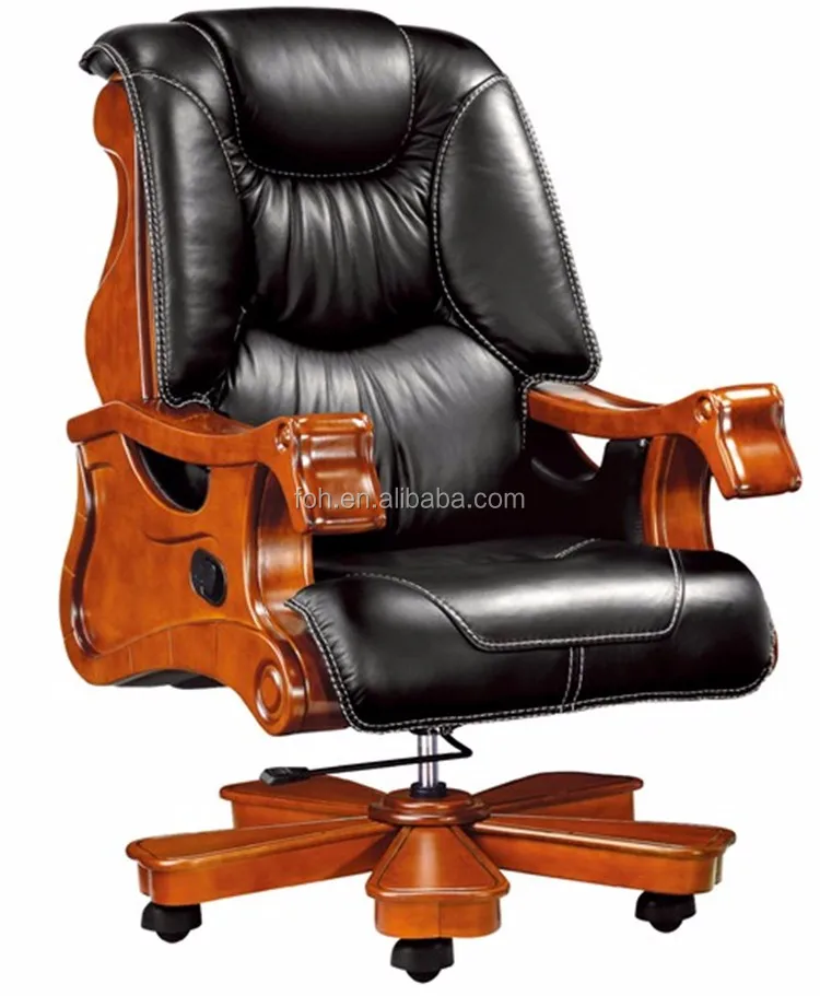 Genuine Leather Luxury And Expensive Office Computer Chair For Big
