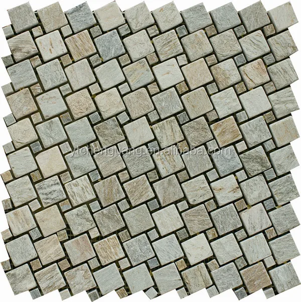 
Natural slate flag paving stone on net 