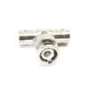 T type 3 way splitter BNC Adapter Male To Double Female CCTV RF Connector