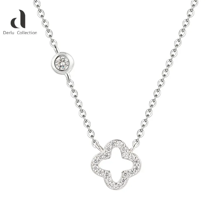 

Women 2018 fashionable flower jewelry 925 sterling silver necklace, Picture shows