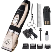 

Rechargeable Cordless Electric Quiet Pet Dog Hair Clipper Set with Comb and Scissors for Dog Cat Pet