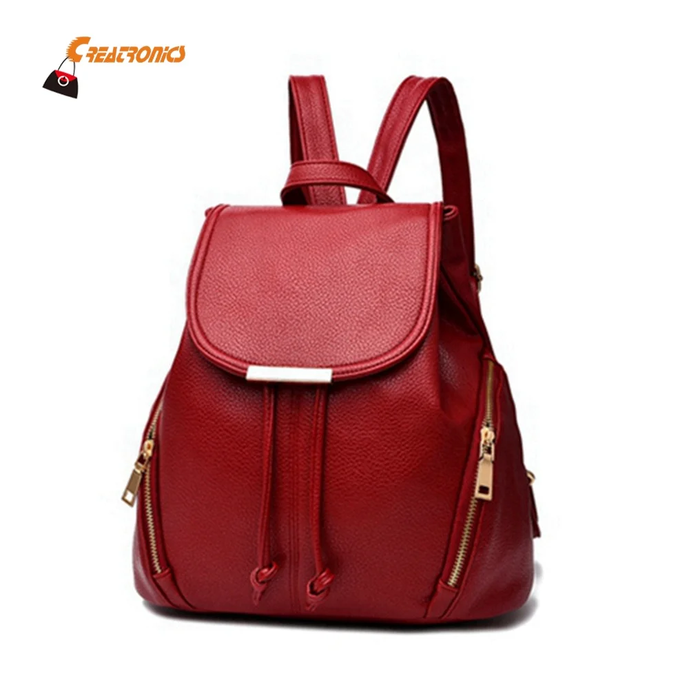

Vintage PU Leather Backpack Bags School Women 2019 China Wholesale Backpacks