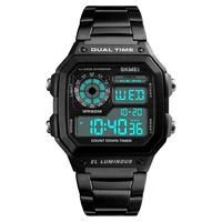 

SKMEI 1335 Men Digital Wristwatch Dual Time Wristwatch Sports Digital Watch For Men New Fashion Trendy