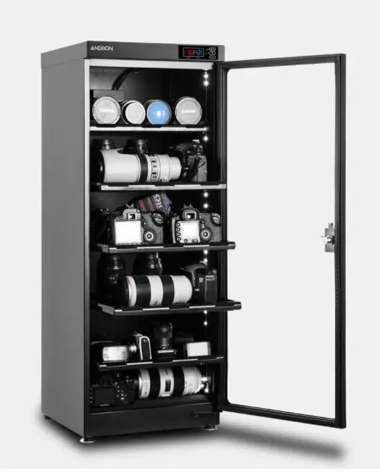 
120L Automatic Dehumidification LED Digital Display Dry cabinet for Lens Camera 