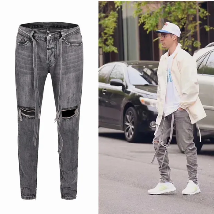 grey jeans ripped mens