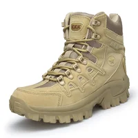 

New Arrival Accept 1 Pairs Retail Performance Quality Hiking Shoes Cow Leather Boots Adult Army shoes