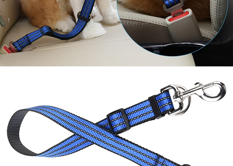 Custom Adjustable Dog Pet Seat Safety Belt For Car Vehicle
