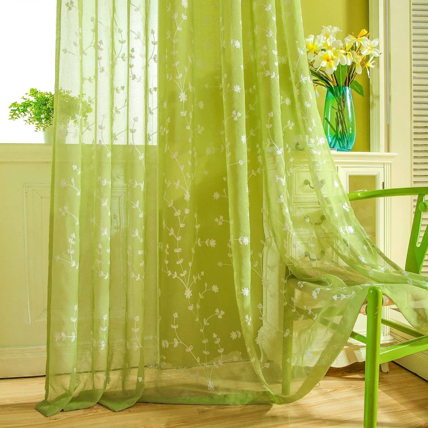 Turkish Embroidered Organza Lace Sheer Curtain Embroidery Fabric - Buy ...