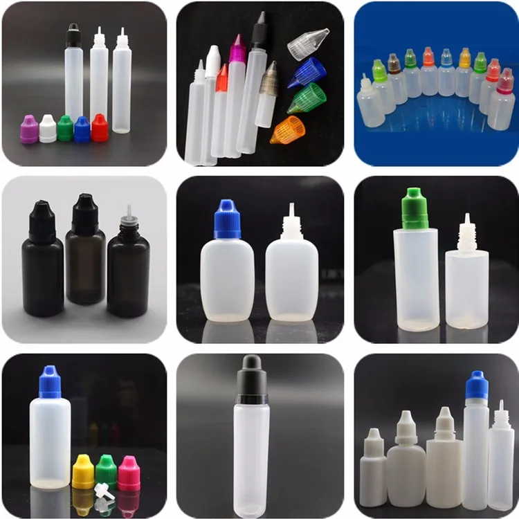 Thin Long Tip Dropper Plastic Bottle 15ml 30ml Bottle Drip Squeezable