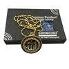 Muslim Gold Silver Allah Pendant Tourmaline Lava Necklace
