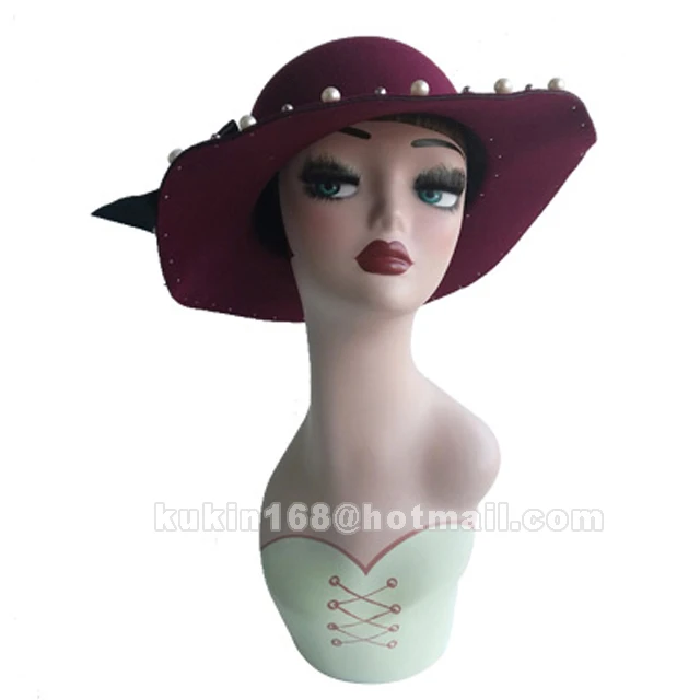 

Coloured painting mannequin head, Female mannequin head used for hats display