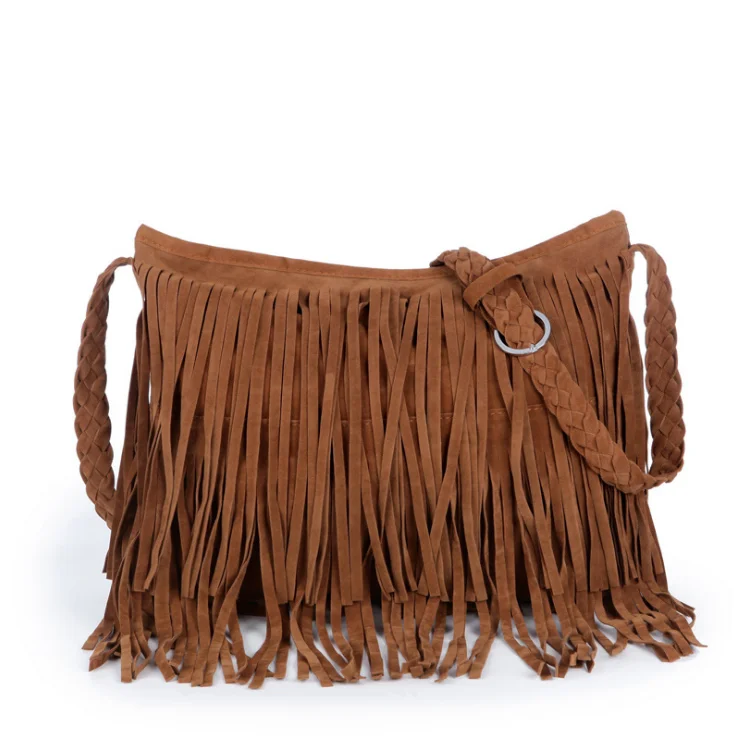 

Women's Functional Fringe Tassel Tote Crossbody Bag