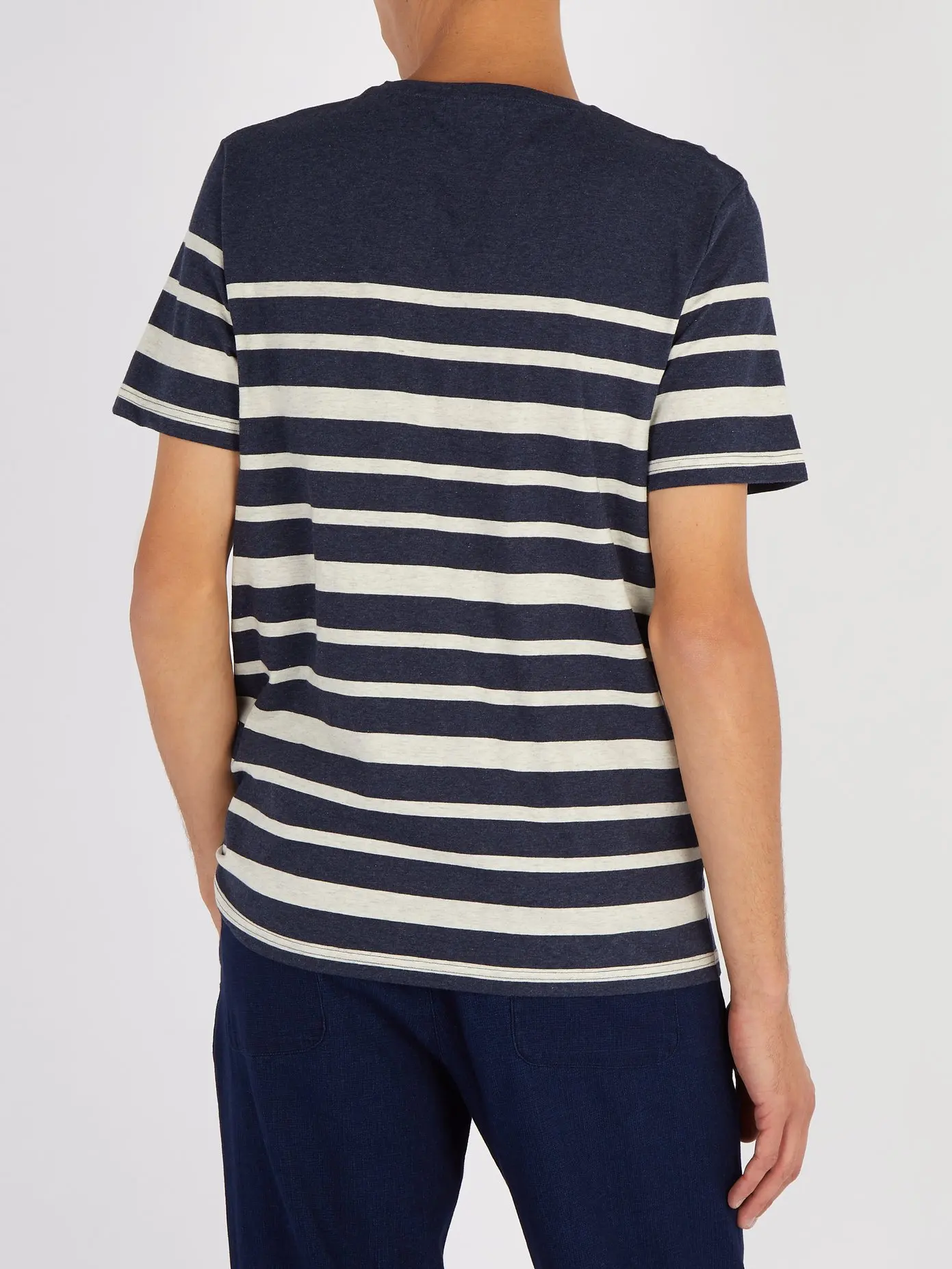 Fashion New Style Blank Tee Shirts 100% Cotton Horizontal Stripe T ...
