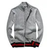 customized oem wholesale adult male man name brand zip cardigan sweater