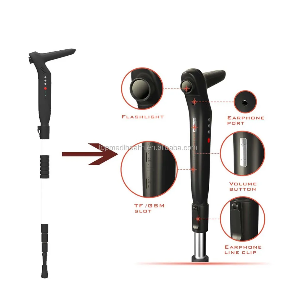 New Model Medical Therapy Electric Cane Walking Aid With Gps