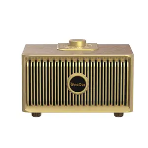 OneDer V5 bamboo speaker bluetooth bluetooth speaker wooden box vintage bluetooth speaker
