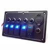 Rv parts and accessories car 12V modification 6 groups switch panel combination with lamp switch yacht switch accessories 12 v