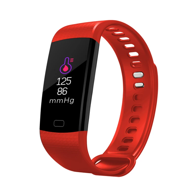 

Y5 smart watch with heart rate fitness tracker, Black/ red/ purple/ light blue/ dark blue