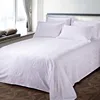 Jacquard cotton poly 300T flat sheet bed sheet