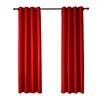 Wholesale 100% polyester window curtain red color blackout curtain