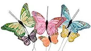 Factory Direct Craft Blue Glitter Tinsel Butterflies12 ButterfliesDesigned