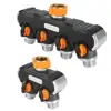 Garden Hose Tap Connector 4 Split Garden Hose Quick Coupling 2 Split y-Joint Valve for Hose Tube Water Faucet