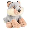 D467 Stuffed Wolf Cub Zoo Animal Plush Floppy Animal Small Stuffed Toy Fluffy Cute Plush Wolf
