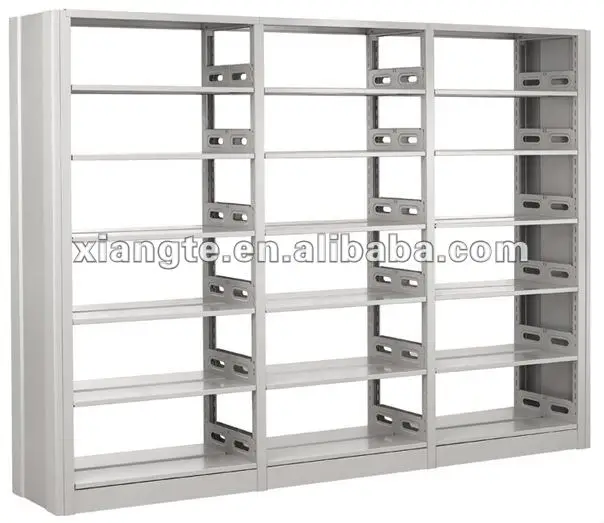 Modern Design 6 Layers Double Sided Metal Book Shelf Bookcase
