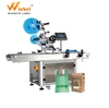 automatic flat label applicator machine for plastic bag paper pouch with date coder