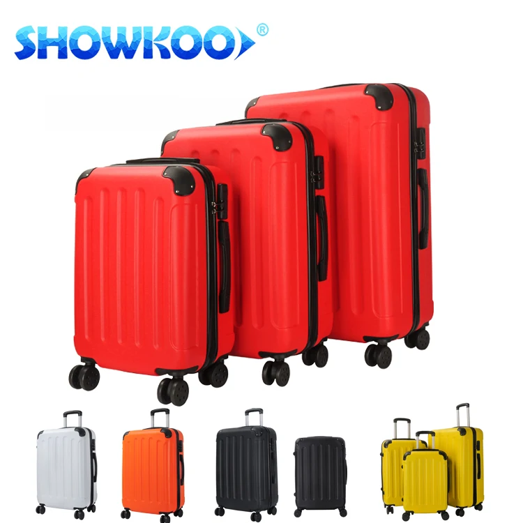 High Quality Trolley Suitcase 3pcs Set Hard Shell Luggage Zipper Frame