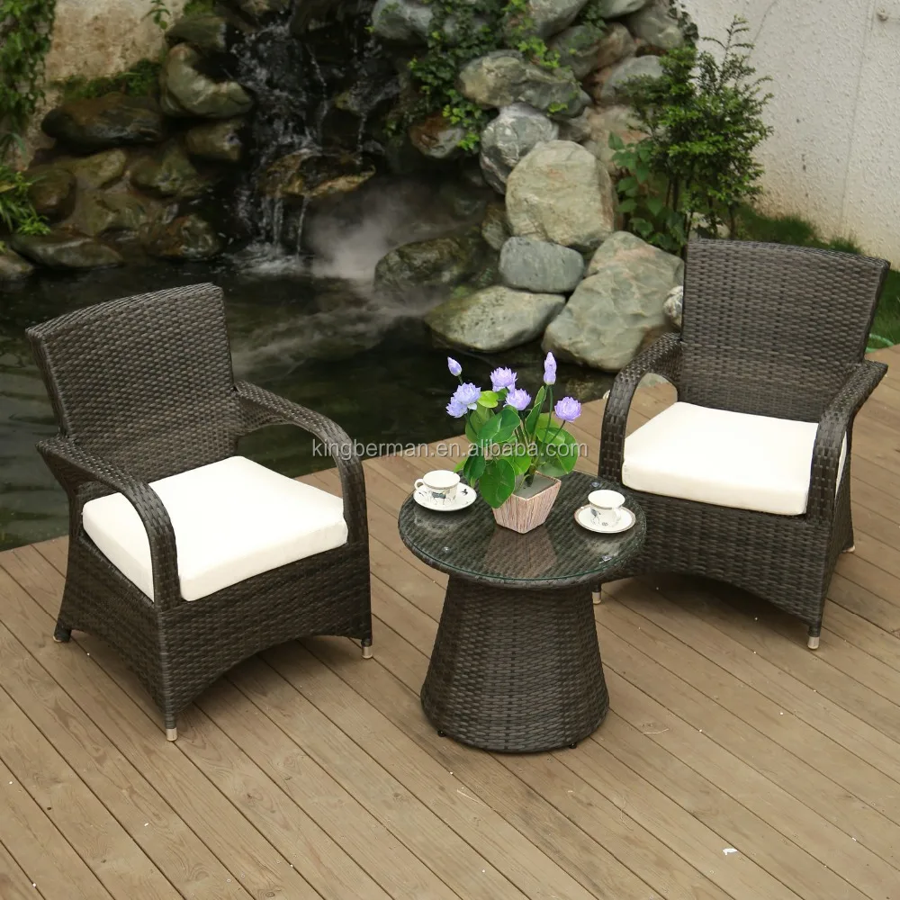 Poly Rattan Garden Furniture Cane Dining Table Chairs Set Coffee Tables And