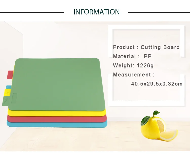 Four Colors Large Classified Clean Vegetables Cutting Board