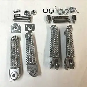 Polish Front Rear Foot Pegs Footrest Kit For Suzuki GSXR 600 750 2000-201 GSXR 1000 2000-2011