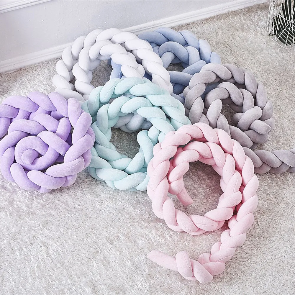 chunky knit crib bumper