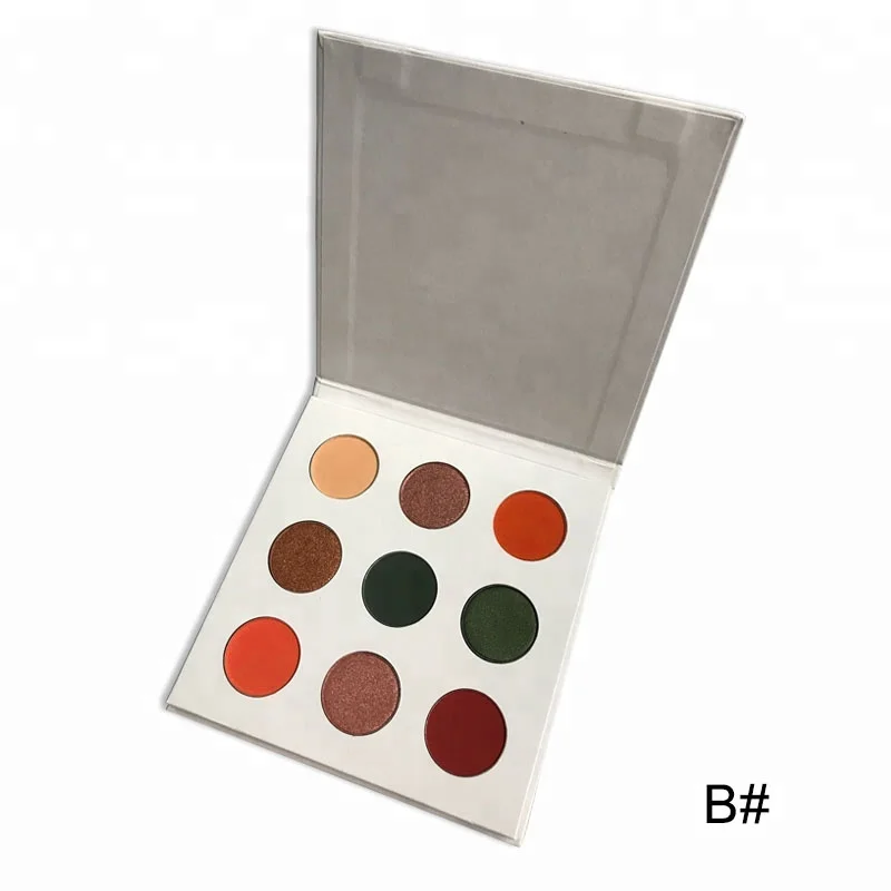 

Vegan makeup diy palette private label crutlty free 9 color eyeshadow palette