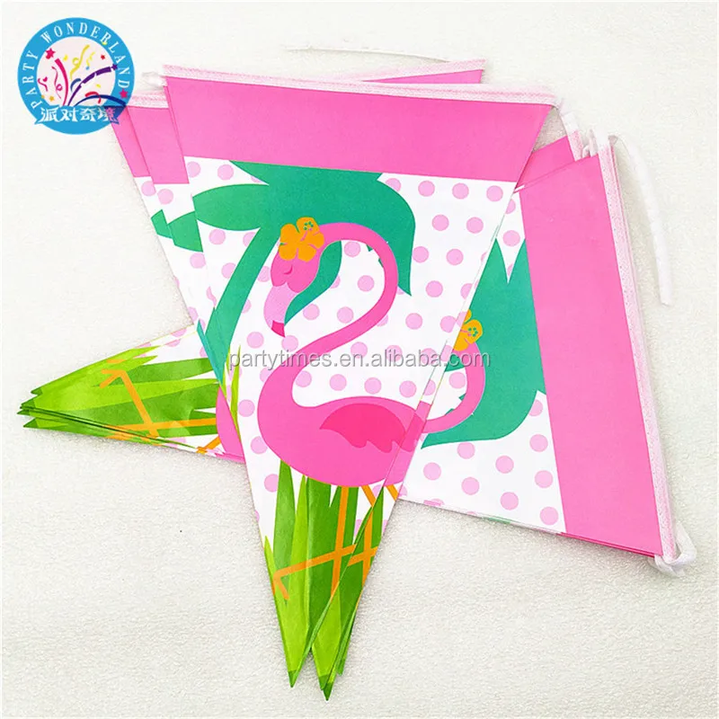 Decoration De Fete Flamant Feuilles De Cocotier Luau Hawaien Tropical Joyeux Anniversaire Banniere De Drapeau Evenement Fournitures De Fete Fanion Buy Drapeaux De Papier De Fete Banniere De Fete De Fabricant De