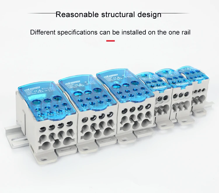 UKK 80A Power Distribution terminal block Panel Terminal Block Power Distribution box unipolar din rail terminal block