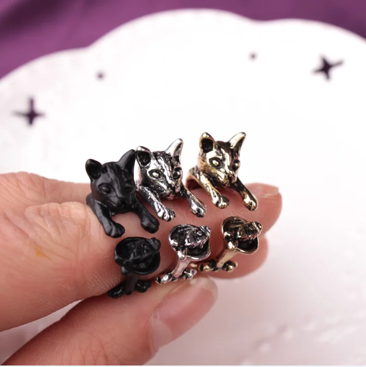 

Pop Cute Animal Open personalized custom cat Ring