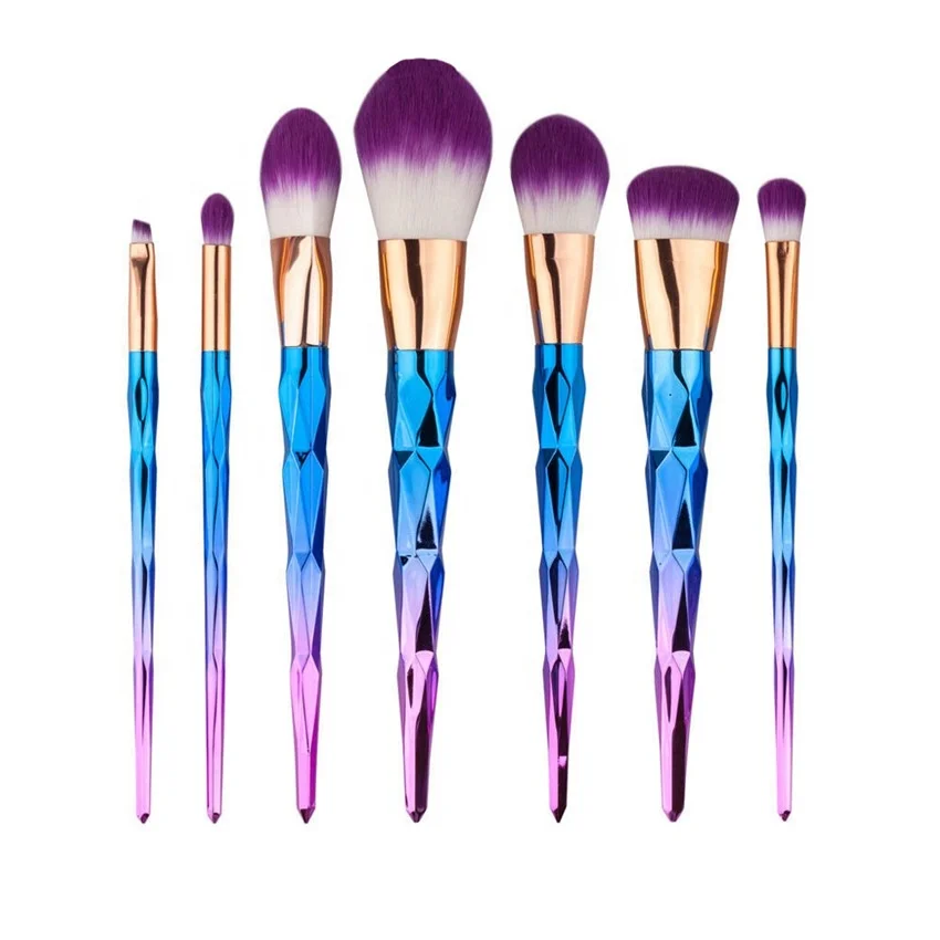 

7/10/12 Pcs Diamond Makeup Brushes Set Powder Foundation Eye Shadow Blush Blending Cosmetics Beauty Make Up Brush Tool Kits, Picture