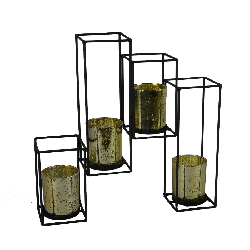 With Glass Cup Home Decorative Iron Candle Holder Geometric Style Wrought Iron Floor Standing Candle Holders Buy Geometric Style Candle Holder Iron