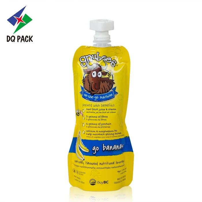 DQ PACK Customized Doypack Manufacturer stand up pouch with spout  for juice