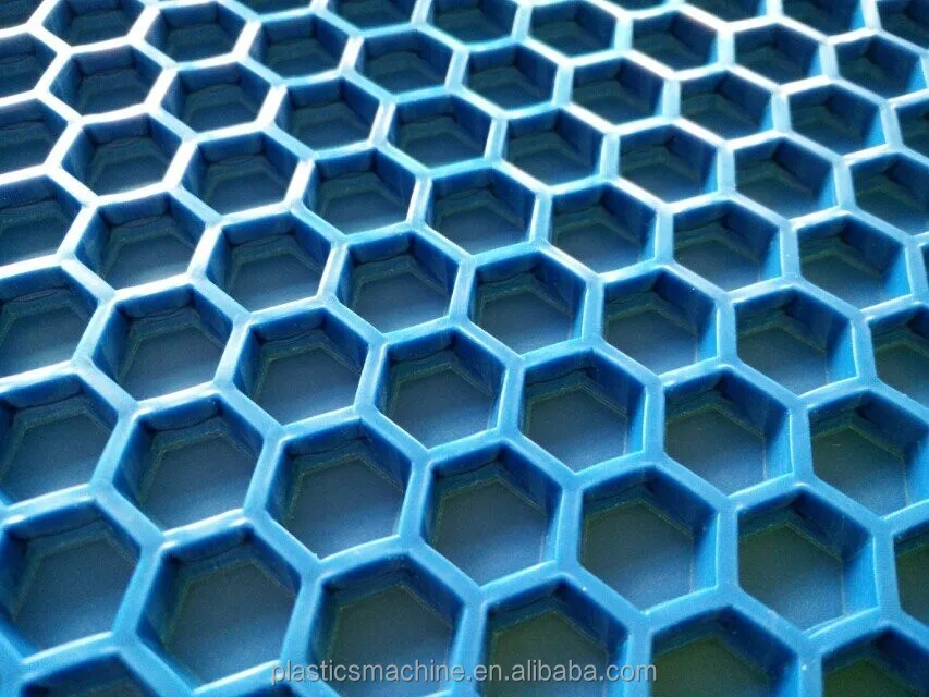 PVC hexagonal hollow antiskid floor mat production line and technology