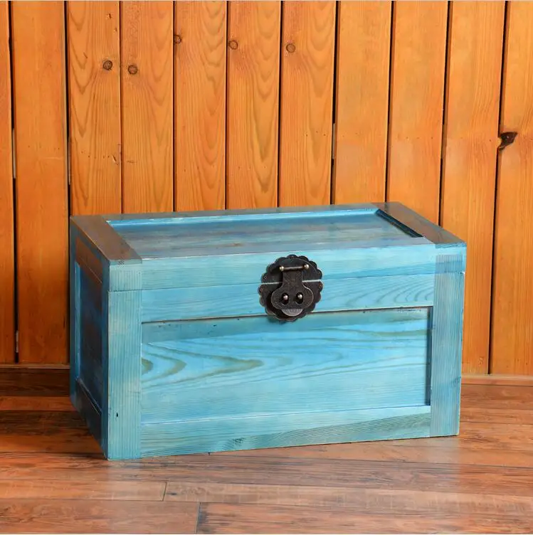 Painted Wooden Storage Sewing Tool Box