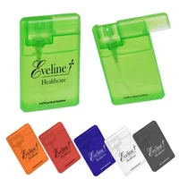 

Personal health care hotel travel pocket anti fungal wider flat rectangle credit card private label plastic hand sanitizer spray