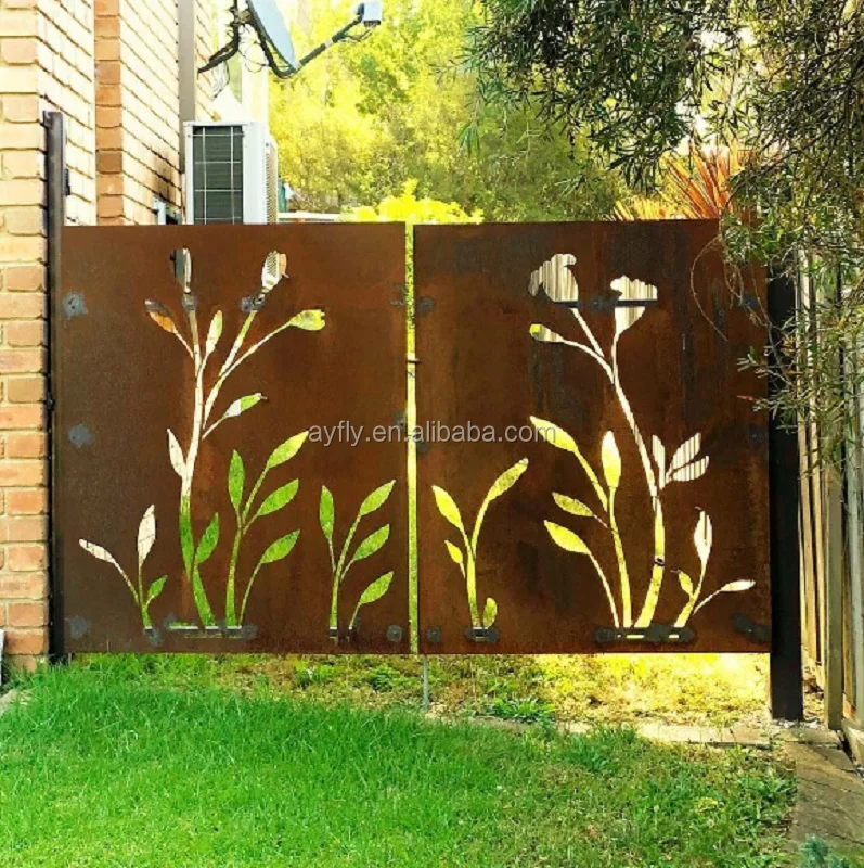 Outdoor Decorative Laser Cut Corten Steel Gate - Buy Corten Steel Gate ...