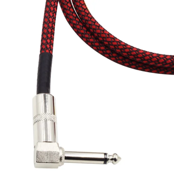 High Quality Electric Guitar Cable With Metal 1/4" Connectors 3m