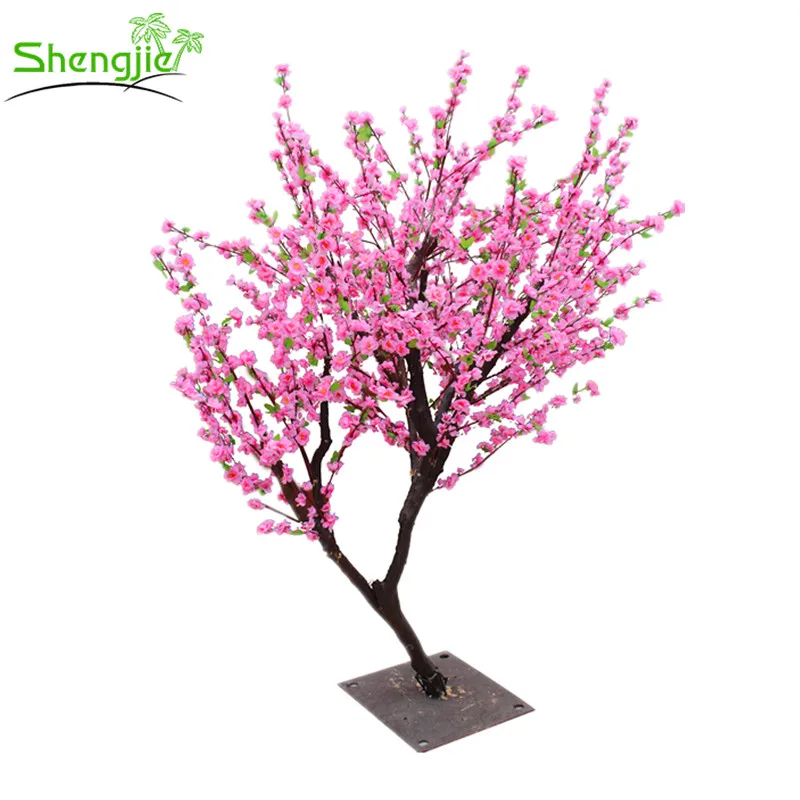 High simulation 1.5M artificial peach blossom flower tree for Valentine's Day decorations