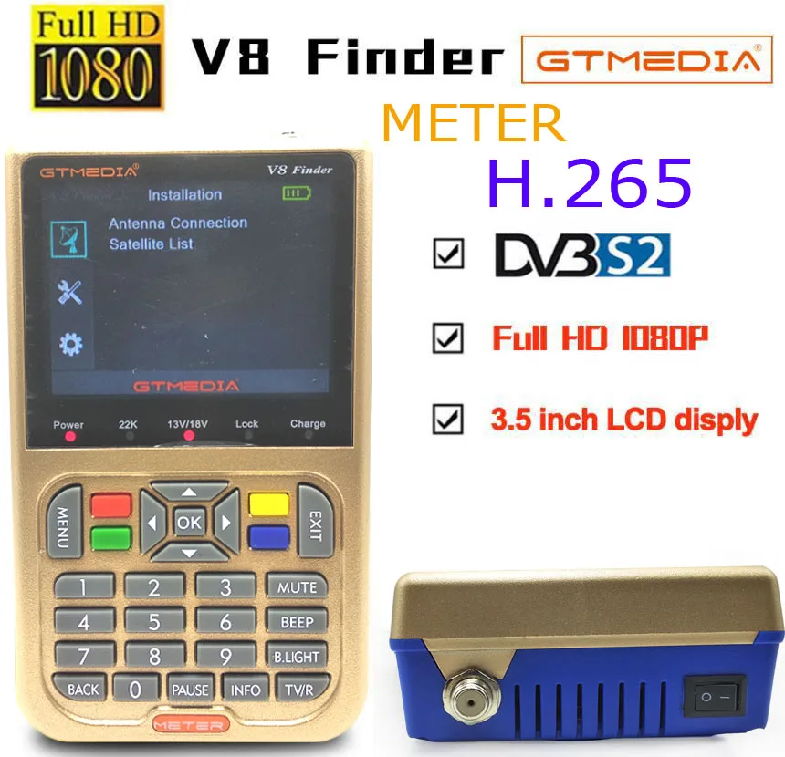 Original Freesat Gtmedia V8 Finder Meter Dvb-s2 Satellite Finder