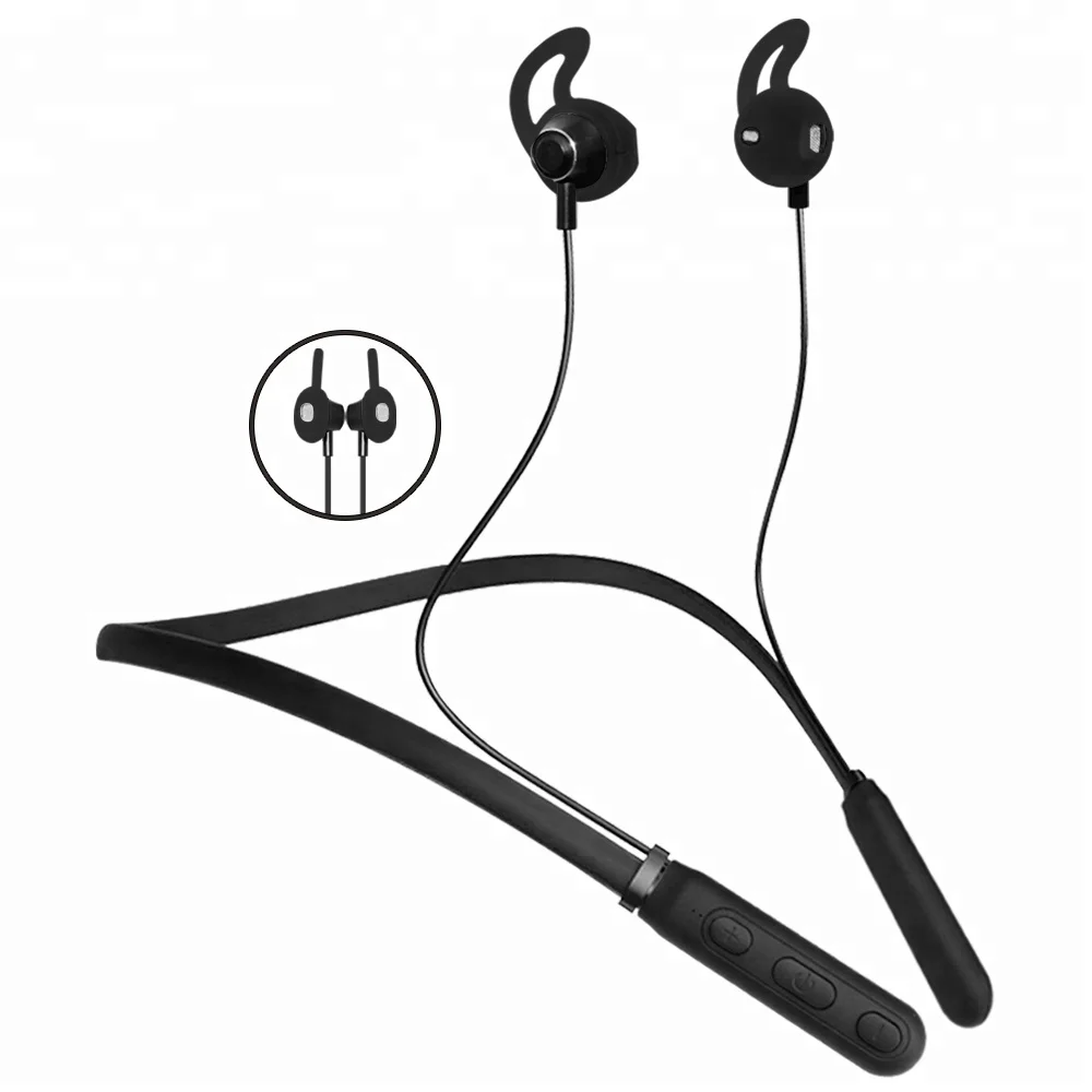 

New neck-mounted sports Blue tooth headset in-ear magnetic metal Wireless Earphone headset gift for iphone, Black;red;white